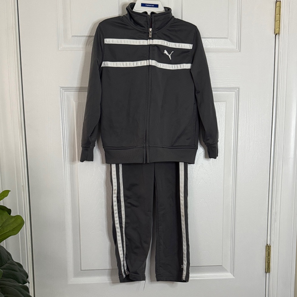 Puma Charcoal and White Athletic Set